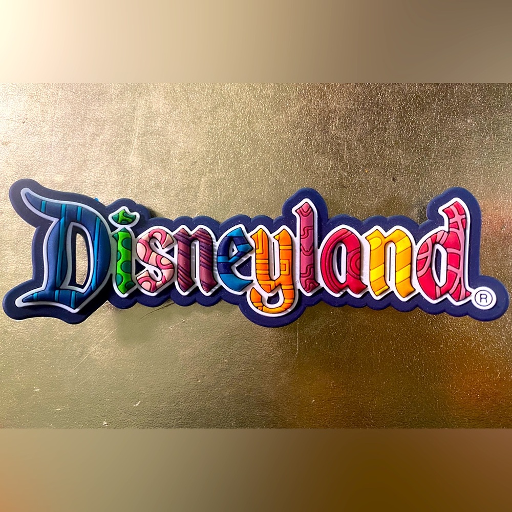 Disneyland Souvenir Rainbow Letters Collectible Magnet 5”